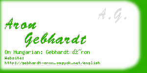 aron gebhardt business card